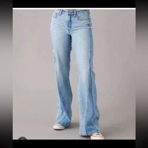 American Eagle AE Low Rise Baggy Flare Jeans
 size 18